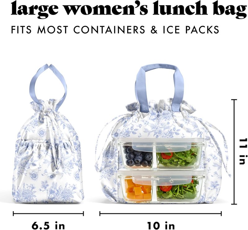 Cinch Lunch Bag for Women - Insulated Fit & Fresh Lunch Box with Containers | Stylish Design