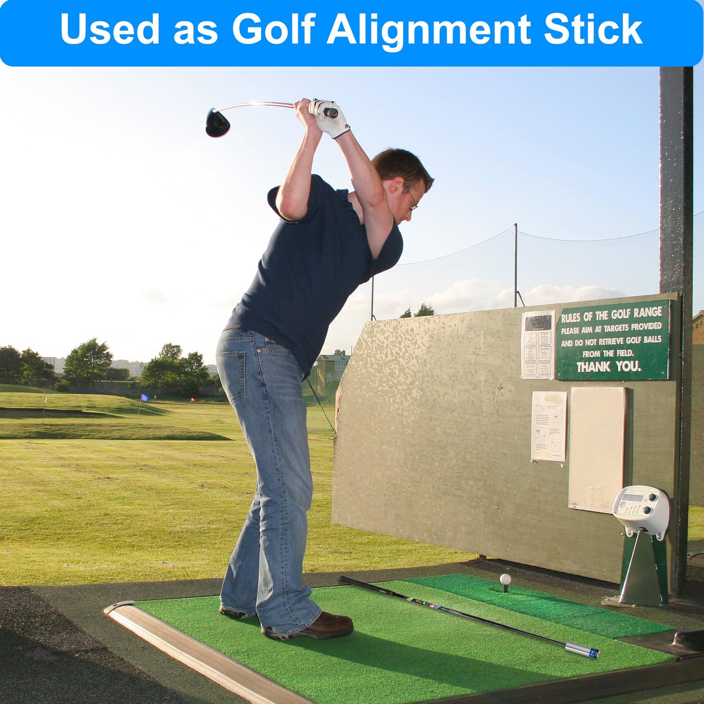 Asyxstar Golf Swing Trainer Golf Training Aid for Strength & Swing Speed, Golf Warm-up Stick for Tempo & Flexibility Training, Golf Training Club, with 3 Weights Adjustable Golf Swing Trainer