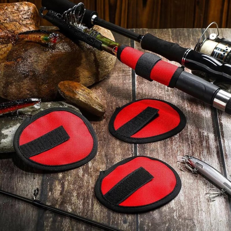 Fishing Lure Covers - 5.9" Rod Lure Wraps for Fishing Rods | Tri-Color Mixed Design