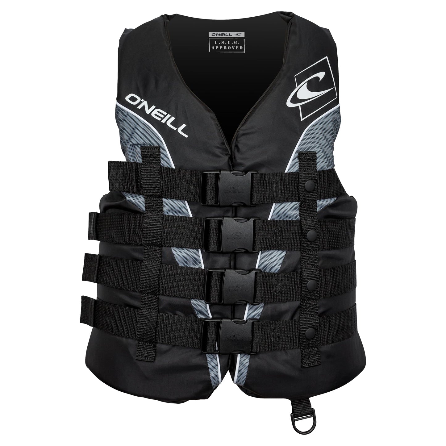O'Neill Men's Superlite USCG Life Vest,Black/Black/Smoke:White,3XL