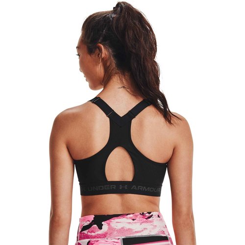 Under Armour Women's Armour High Crossback Zip Bra , Black (001)/Jet Gray , 38B