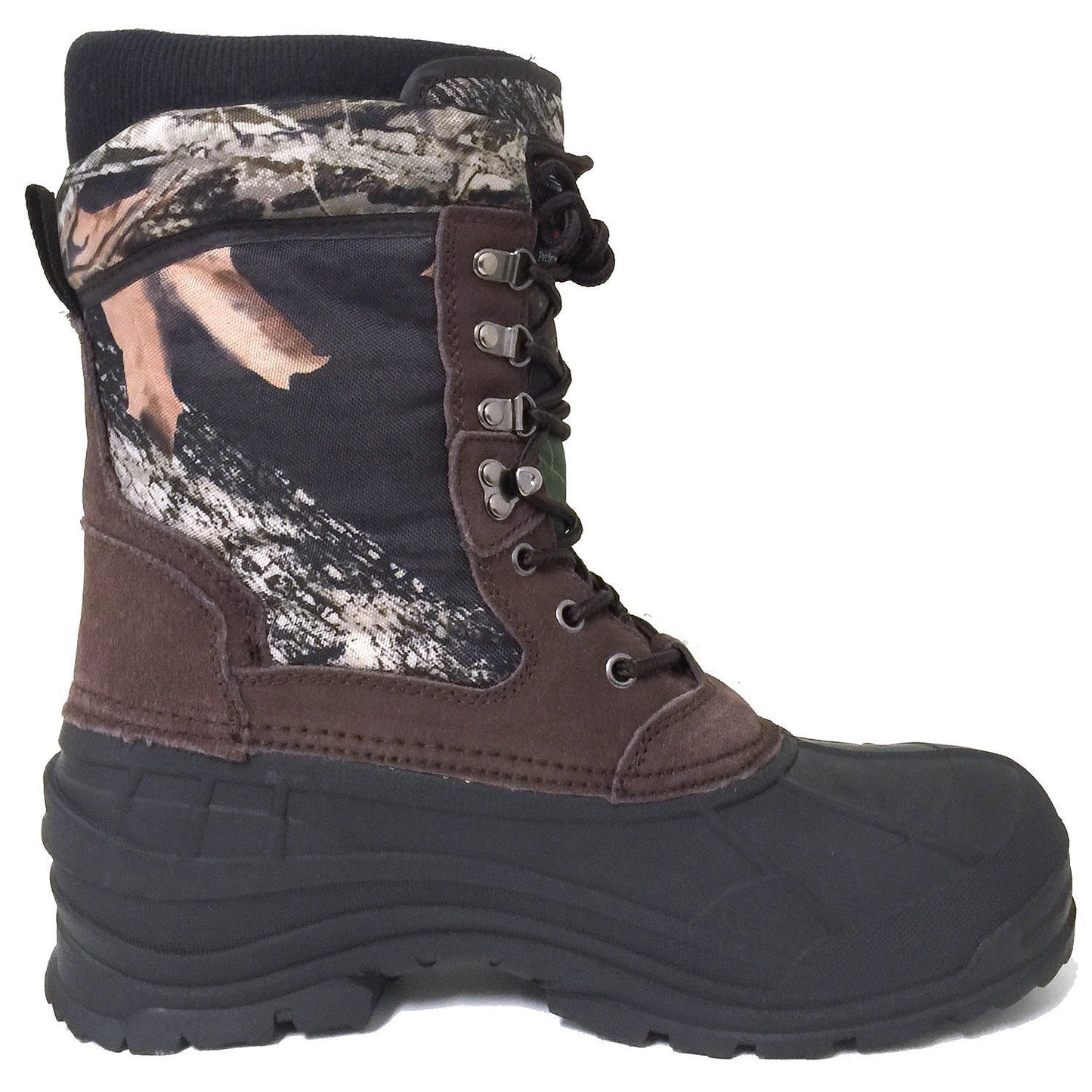 G4U-T C-10A Men's Winter Boots Cold Weather 10" Waterproof Leather & Nylon Thermolite Insulated Warm Snow Hunting Hiking Work Shoes (12 D(M) US, Camo/Brown)