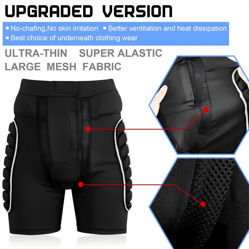 Lewtemi 3 Set Protective 3D Padded Hip EVA Short Pants Knee Pads Elbow Set Winter Protection Hip Pads Thick Non Slip Knee Sleeve Elbow Guard for Men Women Kid Ski Ice Skating(Pink,Small,Floral)
