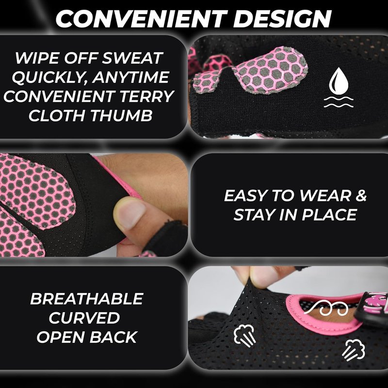 Weight Lifting Gloves - Full Palm Protection for Men & Women | Breathable Workout Gloves for Gym, Fitness, Cycling