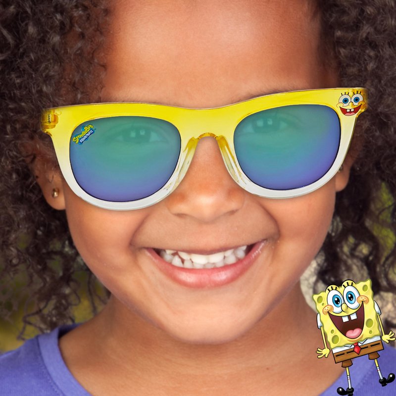 ARKAID Official Spongebob Squarepants Sunglasses for Kids | Classic Yellow Tinted Shades | UV 400 | One Size Fits Most Kids