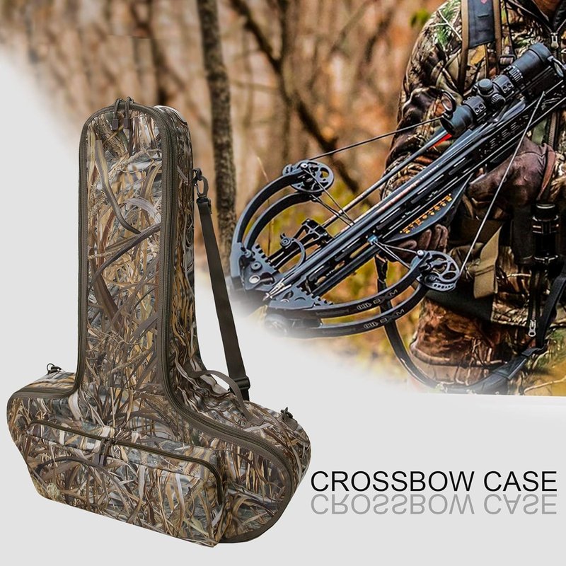 Soft Crossbow Case - Camo Padded Archery Bow Carrier Bag with Backpack Straps for Outdoor Use