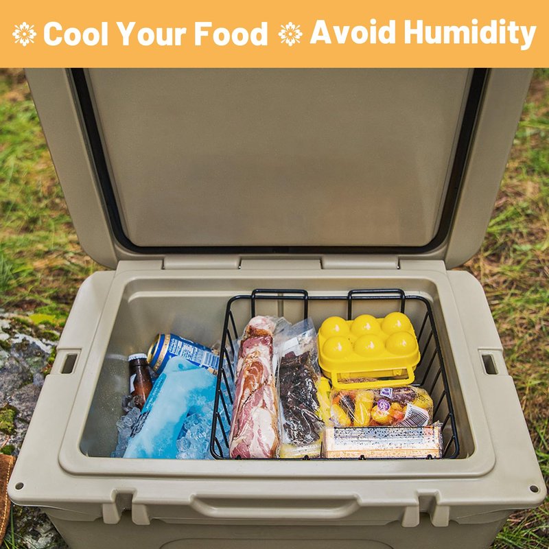 Omoojee 35/45 QT Cooler Basket, Compatible with YETI Tundra 35/45, Stainless Steel Storage Wire Cooler Rack, Black, 1 Pack