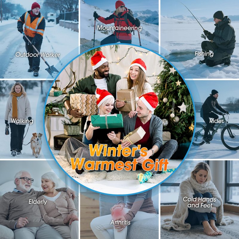AI Heated Socks for Men Women,20000mAh Rechargeable Battery Electric Socks Up to 16 Hours Washable Heating Socks for Camping Skiing Motorcycle Driving Hiking Outdoor Working