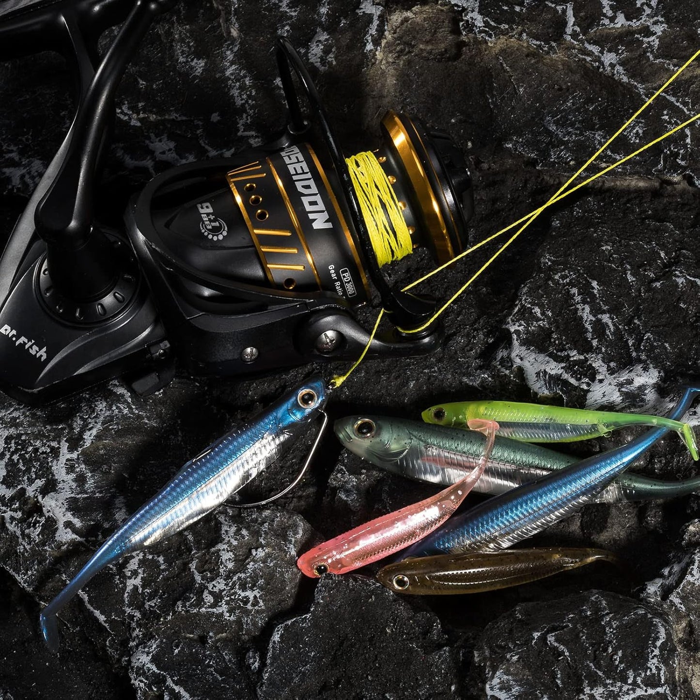 Dr.Fish Paddle Tail Swimbaits - Soft Fishing Lures for Bass | 2.75-4.75 Inch Freshwater & Saltwater Baits