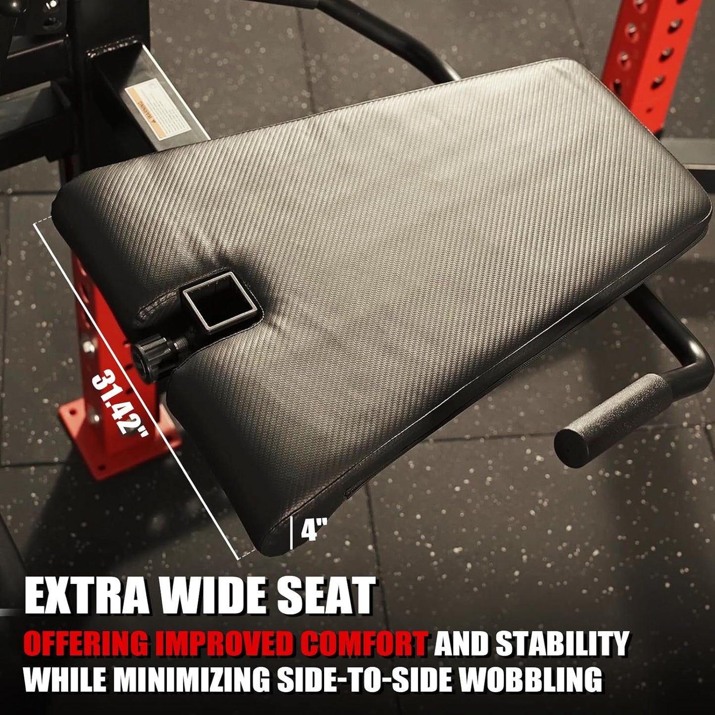 Mikolo Leg Curl & Extension Attachment - Power Cage Rack Accessory for Home Gym | 3" x 3" Compatibility
