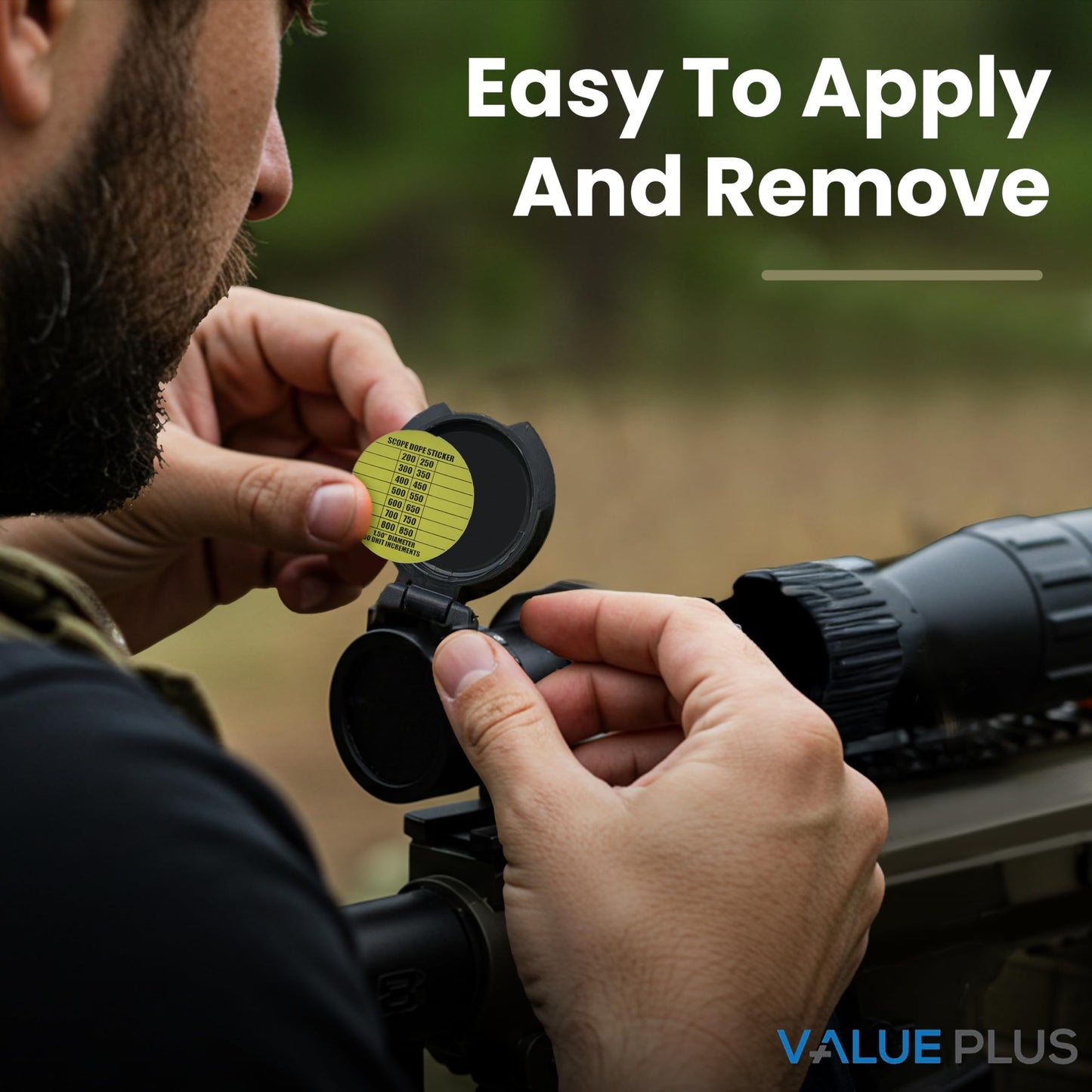 75 Scope DOPE Stickers for Long Range Shooting -Fits Most Rifle Scope Caps