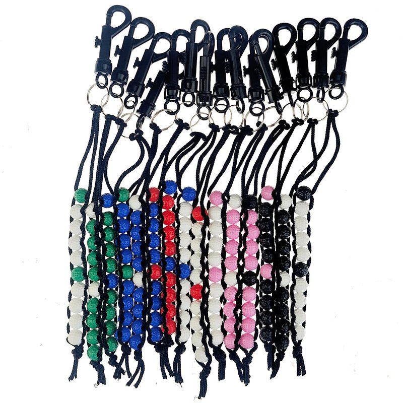Kasteco 15 Pack Golf Bead Counter Golf Stroke Counter Golf Counter with Clip (15)