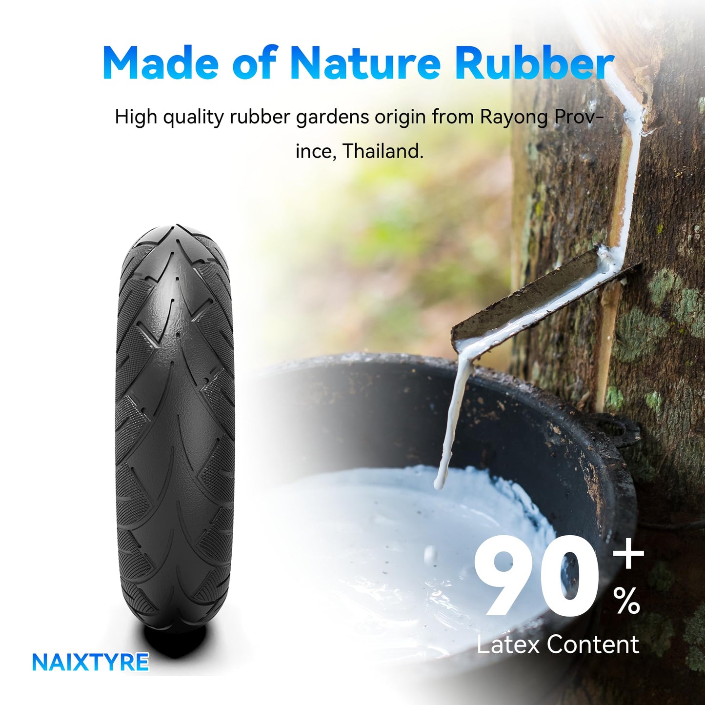 NAIXTYRE 10x2.5" Electric Scooter Tires, 60/70-6.5 Solid Tires for Electric Scooters., Replacement Wheels Compatible for Ninebot G30 Max/ G30 G30D/ G30LP Mobility Scooters（2PCS）