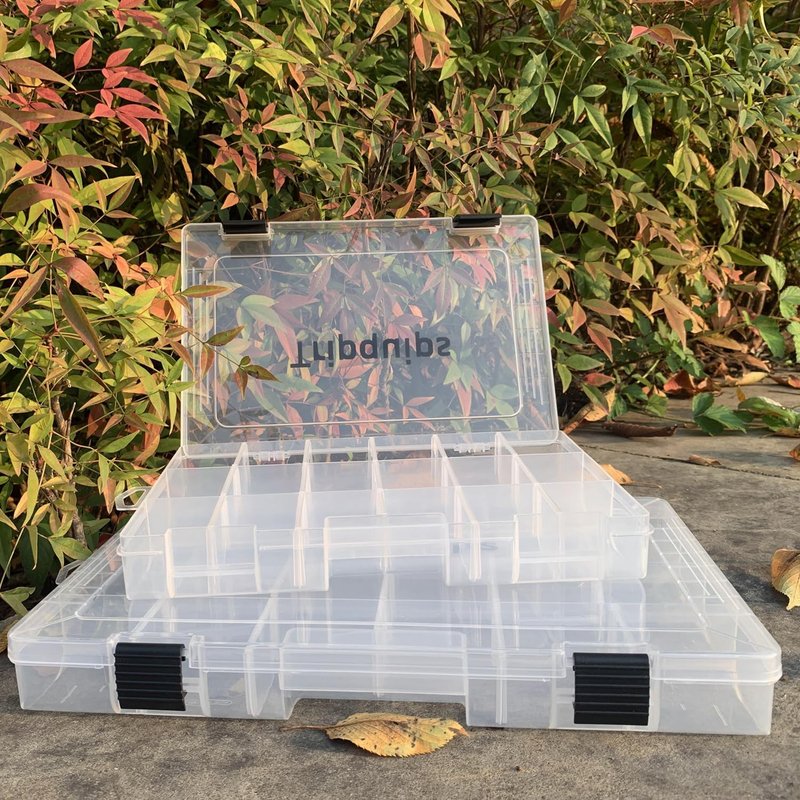 3600 Tackle Trays - Plastic Fishing Tackle Storage Organizer with Removable Dividers | 2 Pack/4 Pack Options