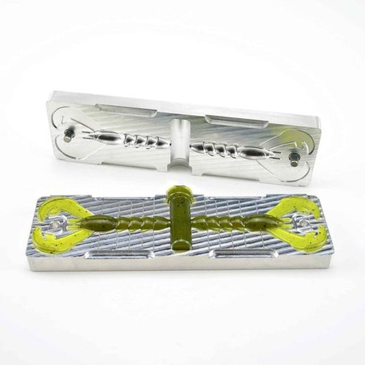 Soft Plastiс Mold Lure Making Injection Molds Fishing Lures Two Cavity Baby Rage Craw 3" (Aluminium)