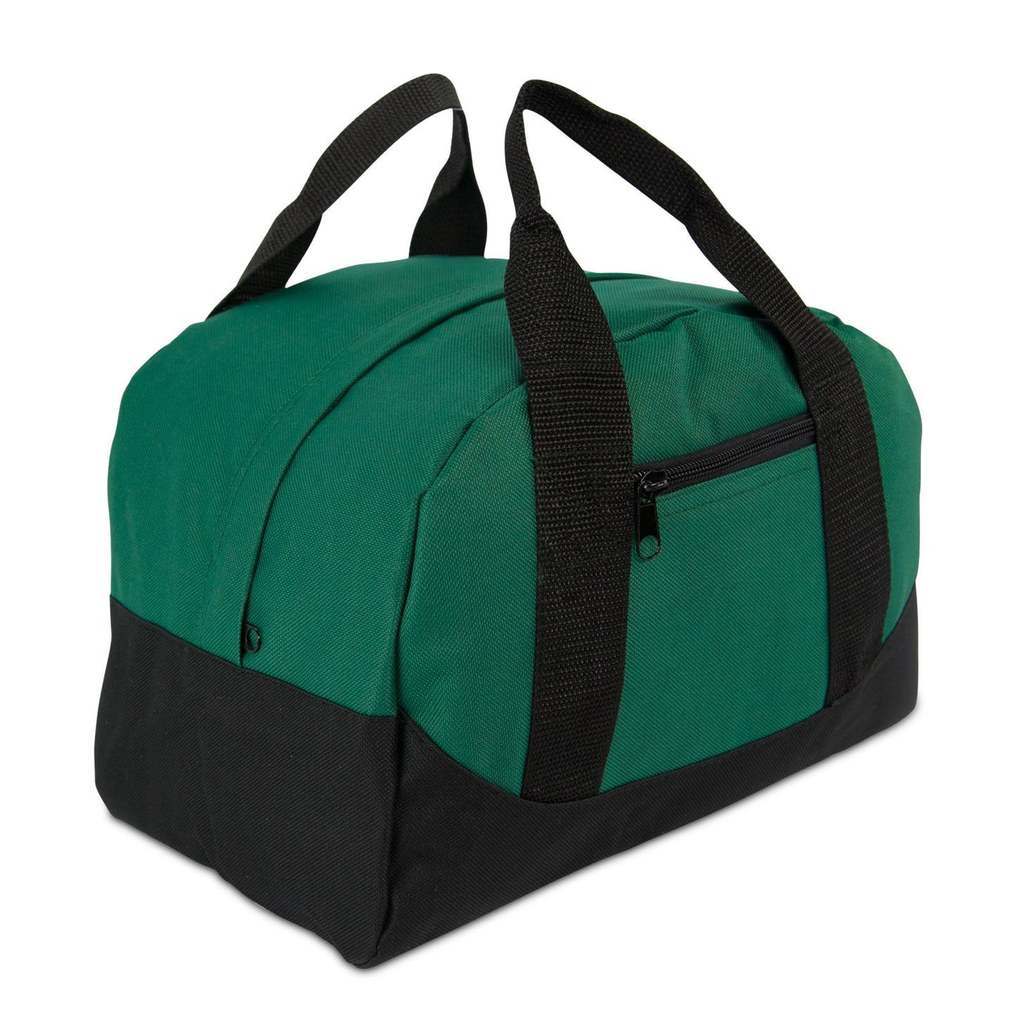 12" Mini Two Tone Duffle Bag (Dark Green)