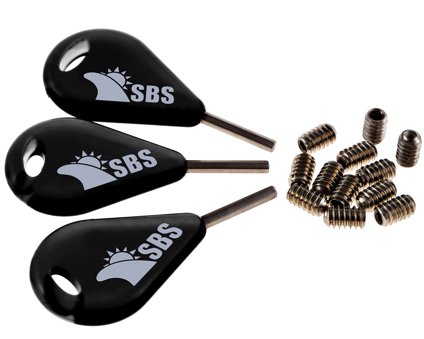 Santa Barbara Surfing SBS Surf Fin Key and Screws for FCS Fins (3 Keys & 12 FCS Screws)