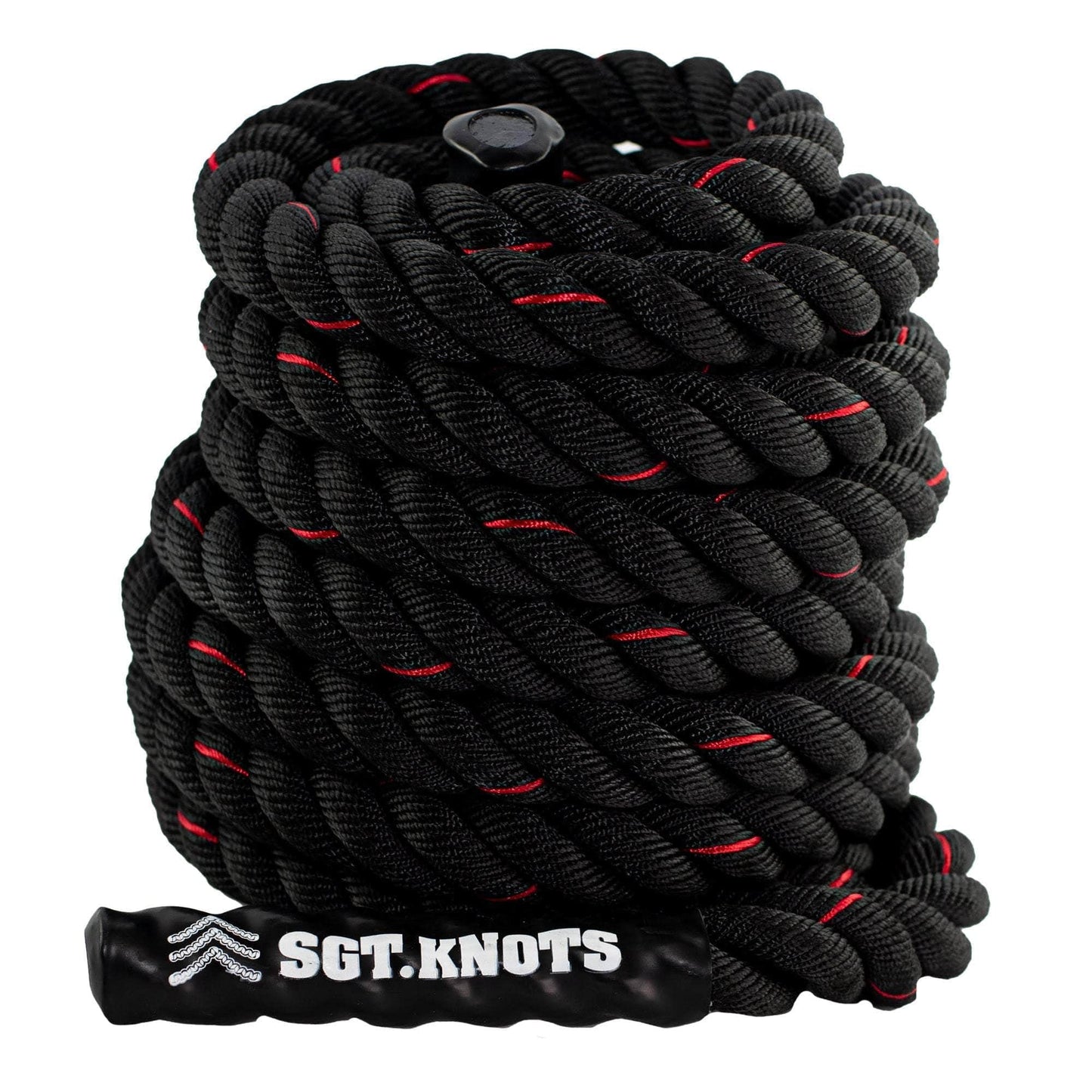 SGT KNOTS Twisted Battle Rope - Weighted Exercise Rope for Strength Training, CrossFit, Battling, Climbing & the Gym (1.5" x 30ft)