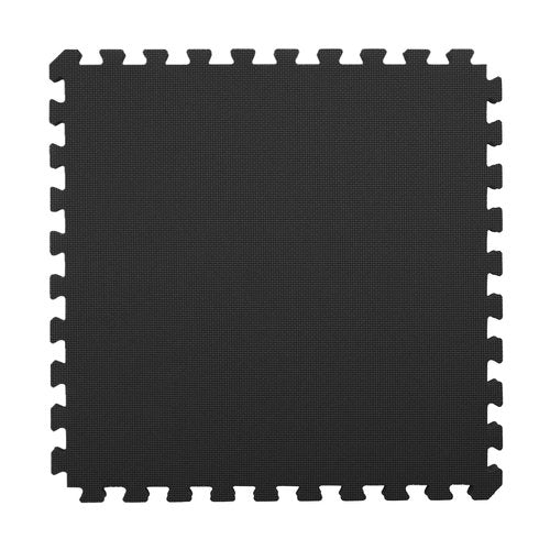 IncStores Fitness Foam Flooring Tiles | Low-Profile Interlocking Foam Tiles for Lightweight Floor Protection in Your Home Gym, Playroom, and More | Black, 72 Sq Ft