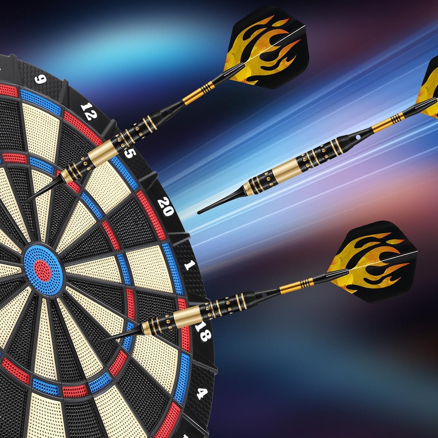 Soft Tip Darts Set - 3 Pack Professional Darts with Extra Tips, Flights & Shafts | Ideal for Electronic Dart Boards