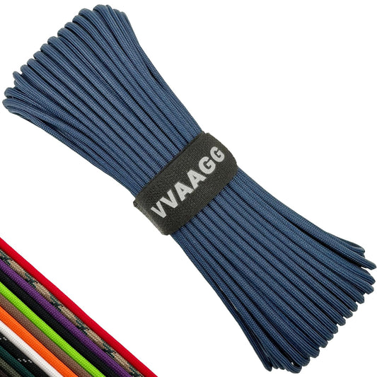 VVAAGG 550 Paracord 100FT - 4mm Lightweight and Durable Camping Rope, Tent Rope, Nylon Cord Rope (Navy Blue)