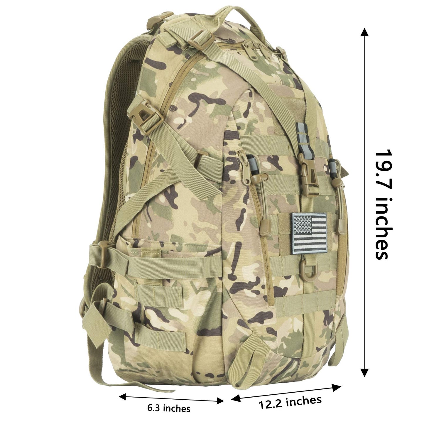 Pickag Tactical Backpack Military Molle Bag Hiking Daypacks for Camping Trekking Hunting Traveling Motorcycle