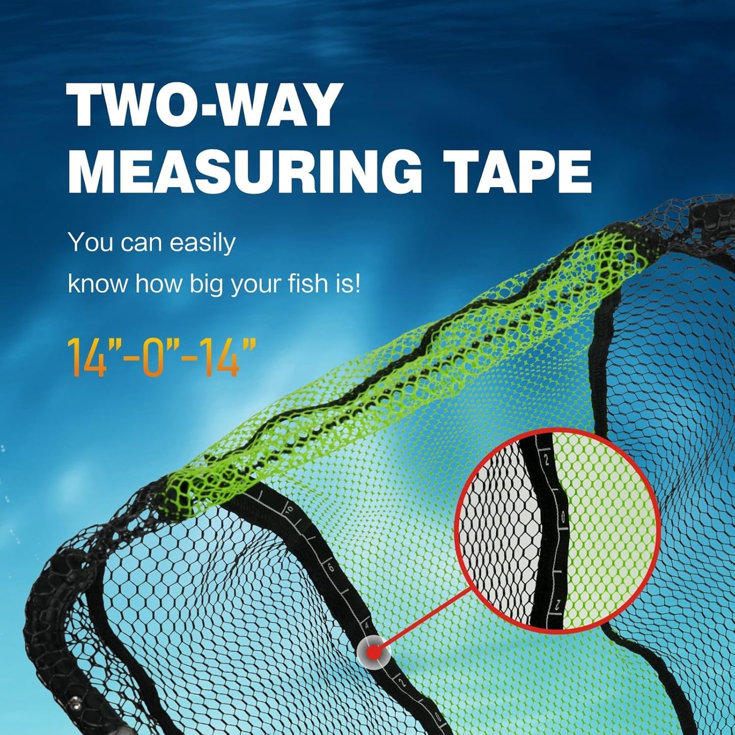 Telescopic Fishing Net - Foldable Black Paw Design with Built-In Length Scale | Rubber Coated for Kayak & Trout