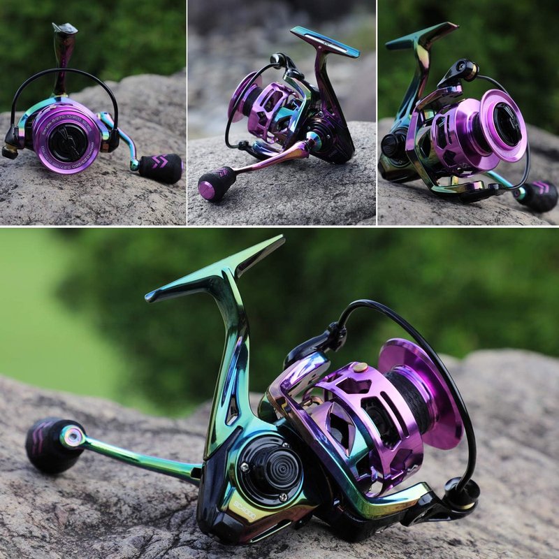Sougayilang Fishing Reel - Colorful Ultralight Spinning Reel with Graphite Frame | 6.0:1 High Speed, 39 lbs Carbon Drag for Saltwater & Freshwater Fishing