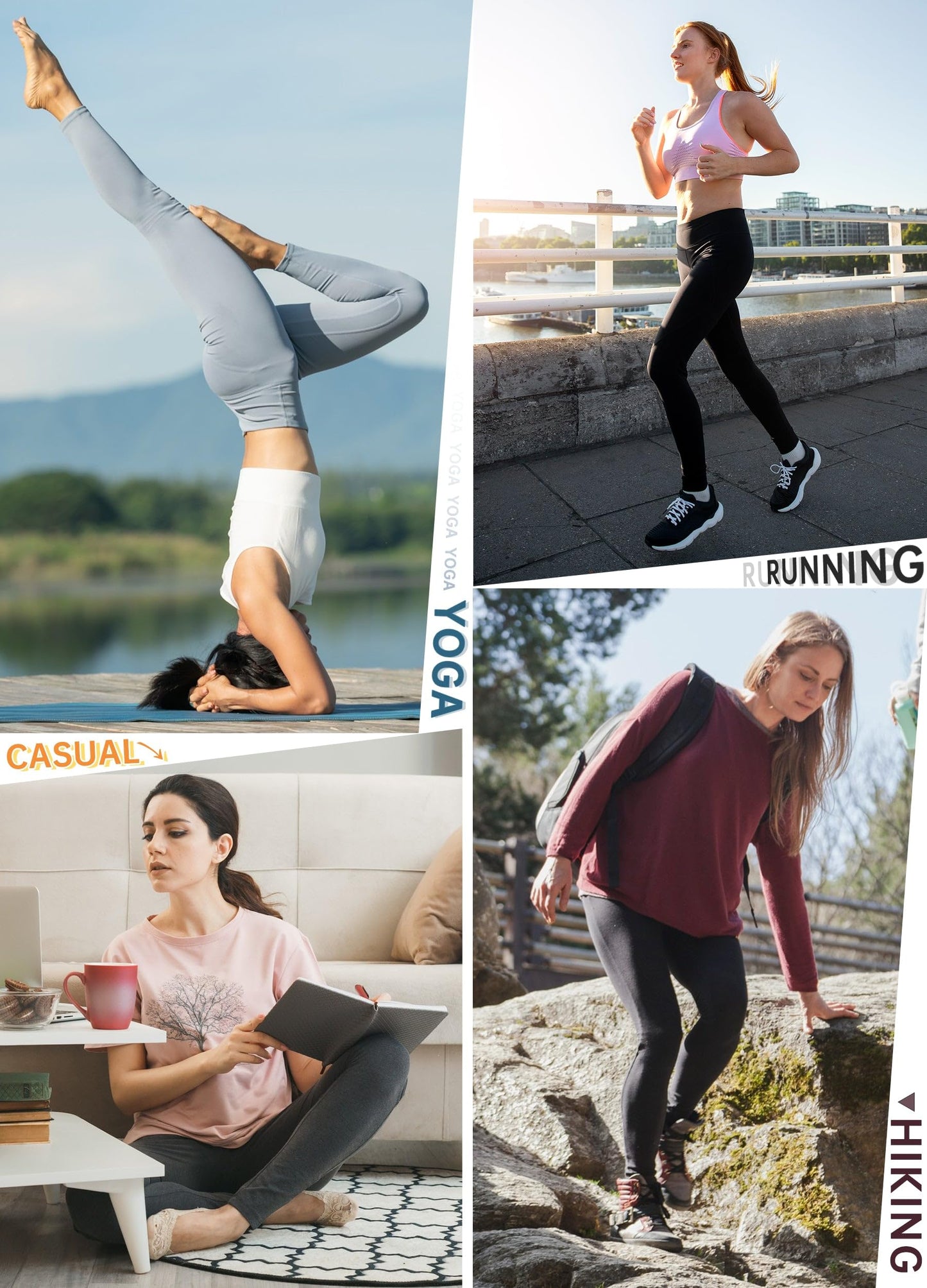 Willit Women's Fleece Lined Leggings Water Resistant Winter Pants Thermal High Waisted Yoga Hiking Running Tights Pockets Black M