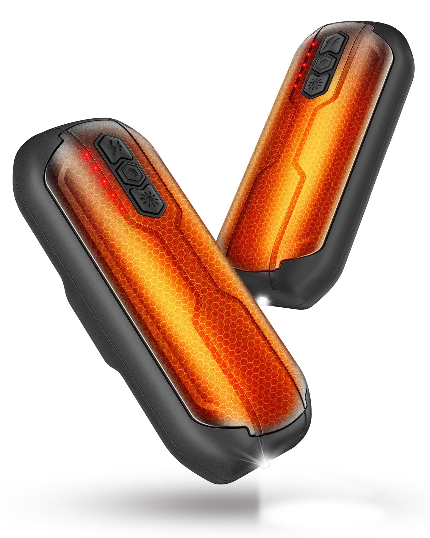 Vexolta Rechargeable Hand Warmers 2 Pack - 6000mAh AI Handwarmers with Flashlight & 5 Level, 20Hrs Long Lasting, 2 in 1 Portable Electric Heater, Gift for Valentine's Day/Golf/Camping/Hunting