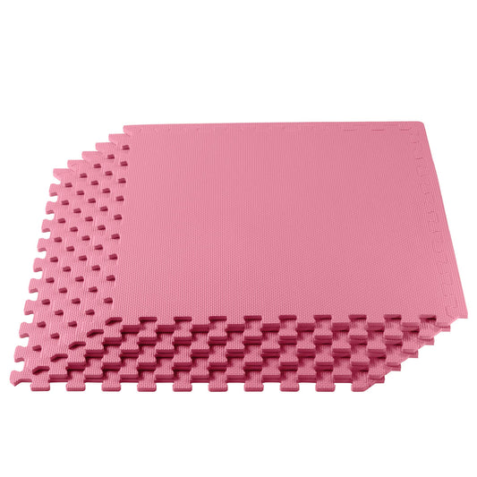 We Sell Mats 1/2 Inch Thickness Multipurpose EVA Foam Floor Tiles, Interlocking Floor Mat for Indoor Gym and Home Use, 24 in x 24 in, Pink, 16 Square Feet (4 Tiles)