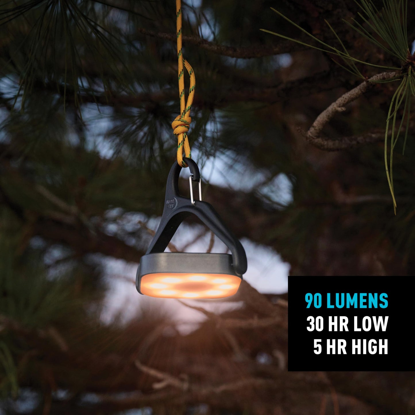 Nite Ize Radiant Revolve Rechargeable & Solar Lantern - Premium Solar Light for Camping Accessories & Backpacking Gear - Weather-Resistant Design with 360-Degree Rotating Body