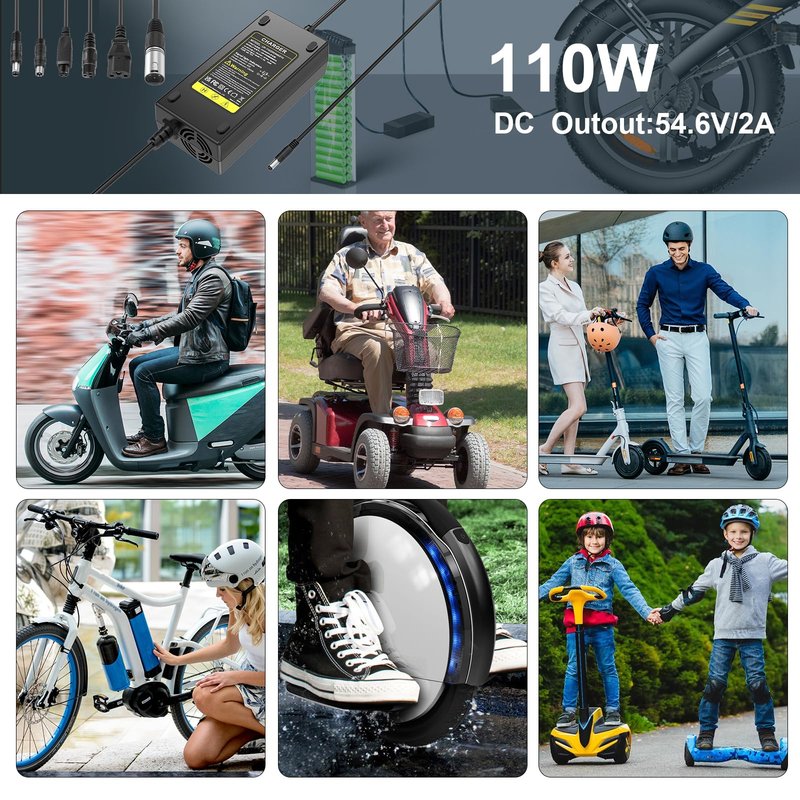 Fancy Buying 7-in-1 Universal 54.6V 2A ebike Charger for 48v Fast and Safe Charging of 13S Li-ion Battery