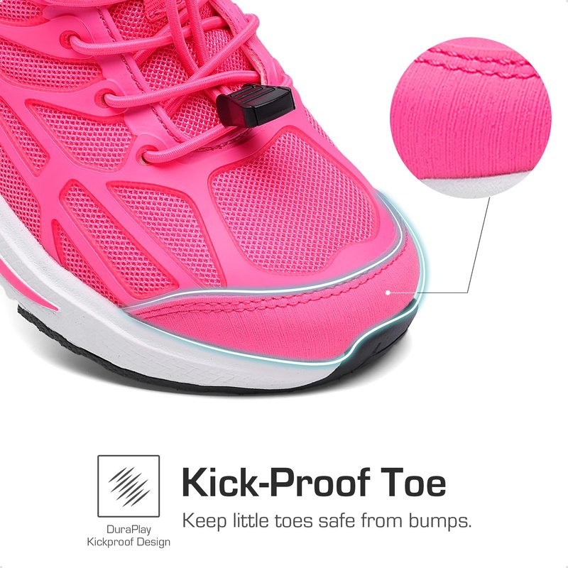 DREAM PAIRS Boys Girls Running Shoes Kids Athletic Lightweight Breathable Gym School Shoes,Size 13 Little Kid,Hot Pink,KKUMRS2521