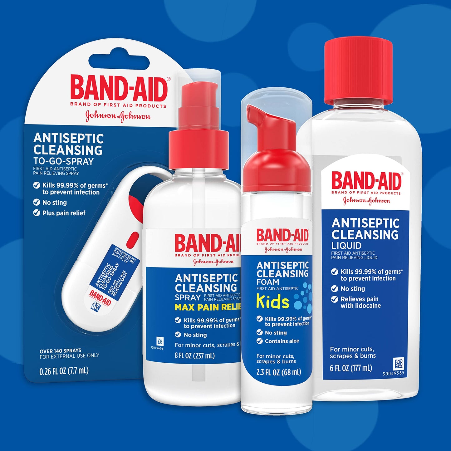 Band-Aid Brand Antiseptic Cleansing Foam for Kids, First Aid Antiseptic Foam Kills Germs to Prevent Infection, with Benzalkonium Cl, No Sting, 2.3 fl. oz