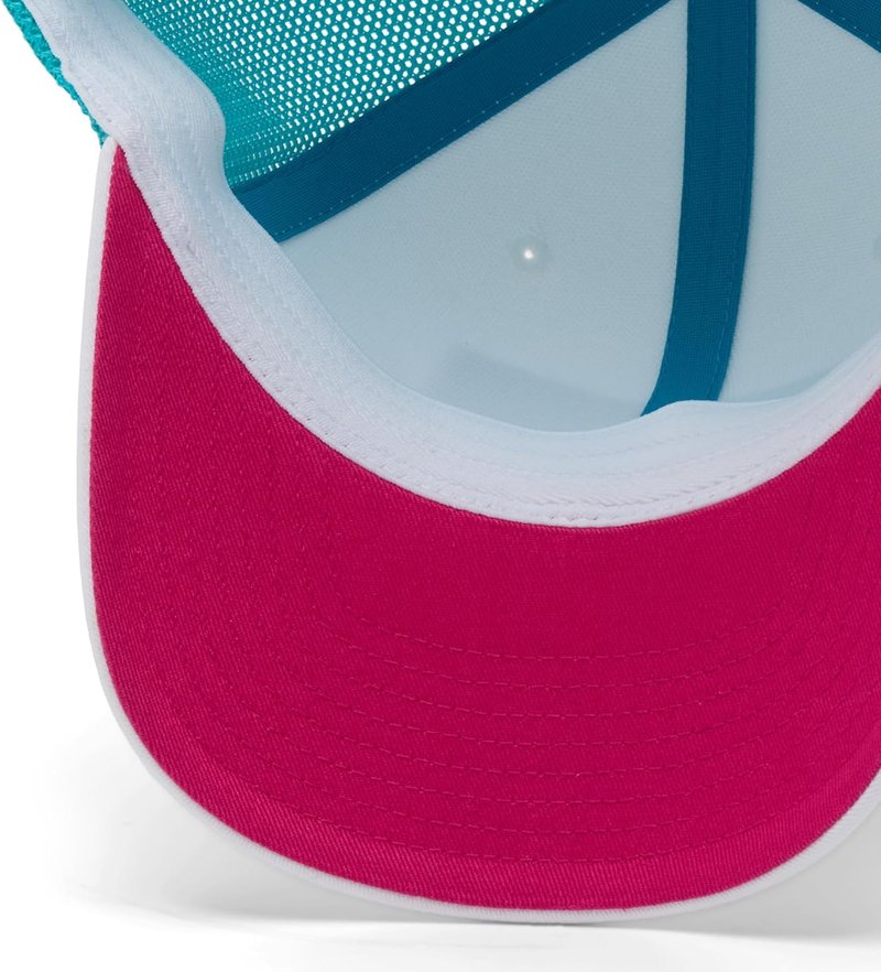 Columbia PFG Fish Flag Mesh Ball Cap - Unisex White/Guava Pink | Size L/XL
