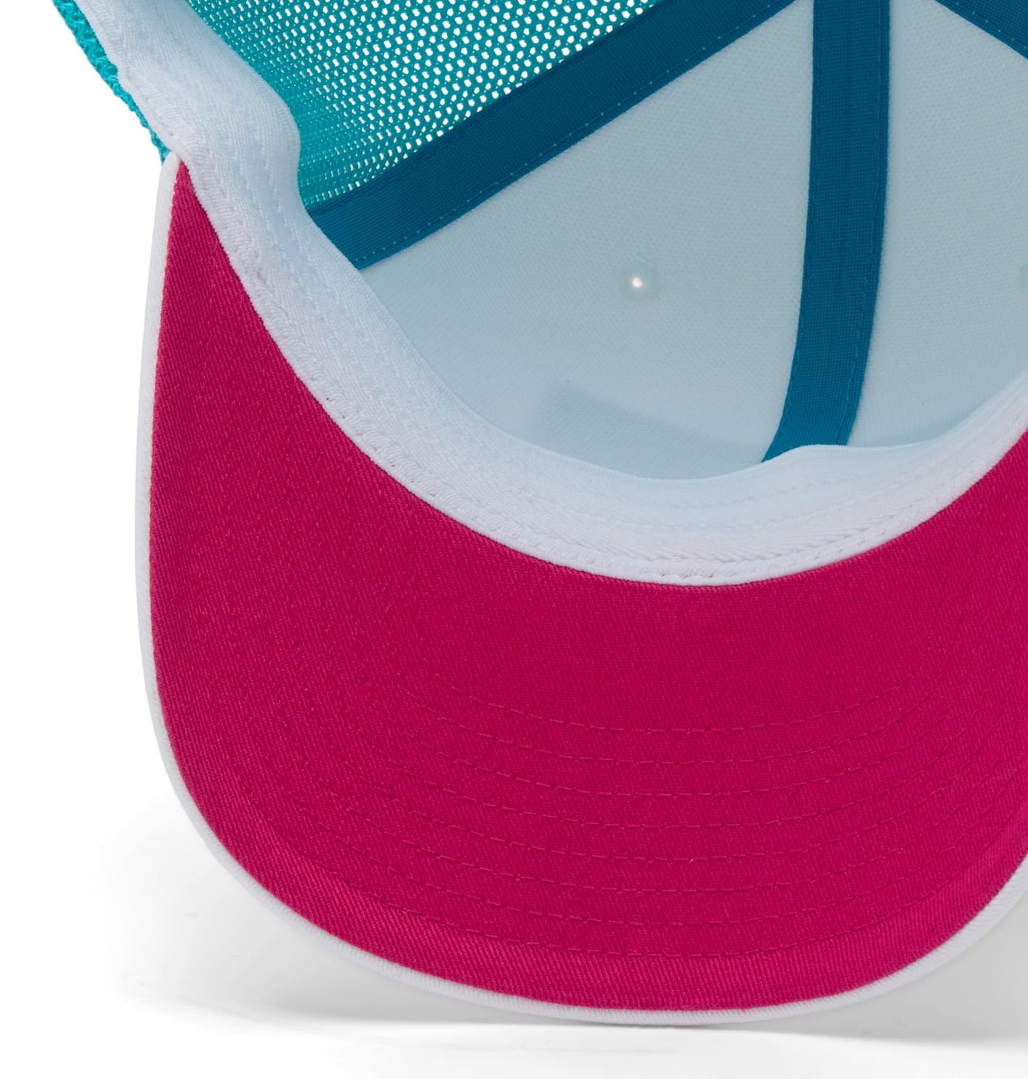 Columbia Unisex PFG Fish Flag Mesh Ball Cap, White/Guava Pink/Fish Flag, XX-Large