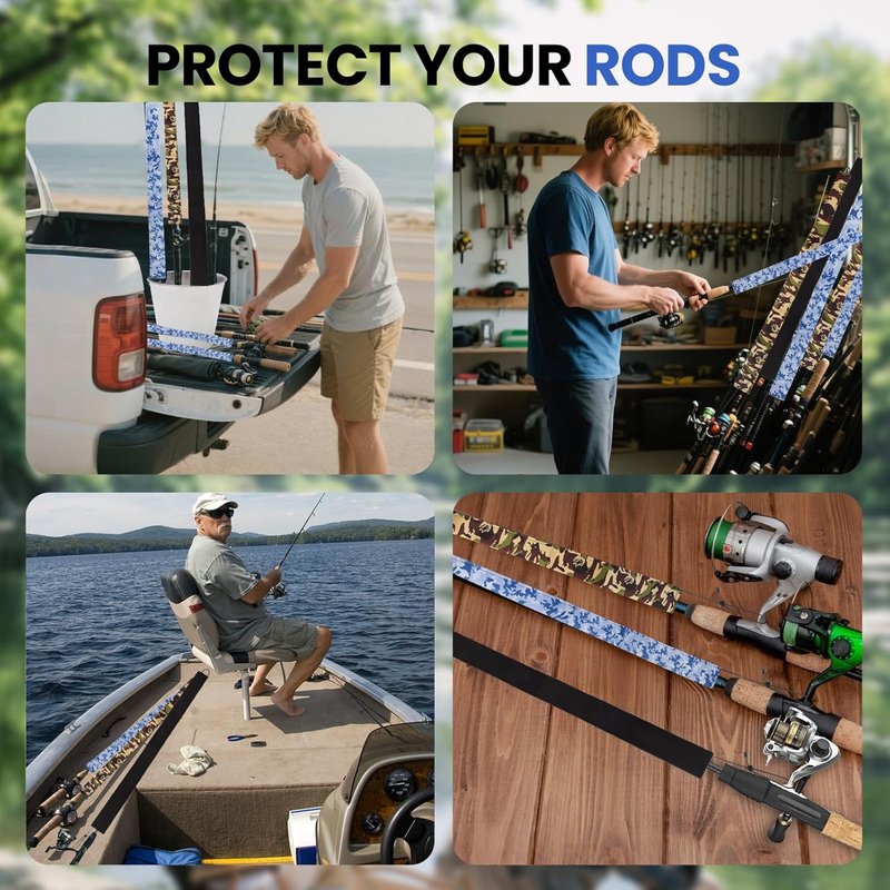 Fishing Rod Sleeve - Neoprene Protective Case for Casting, Trolling & Spinning Rods | Travel & Storage Solution