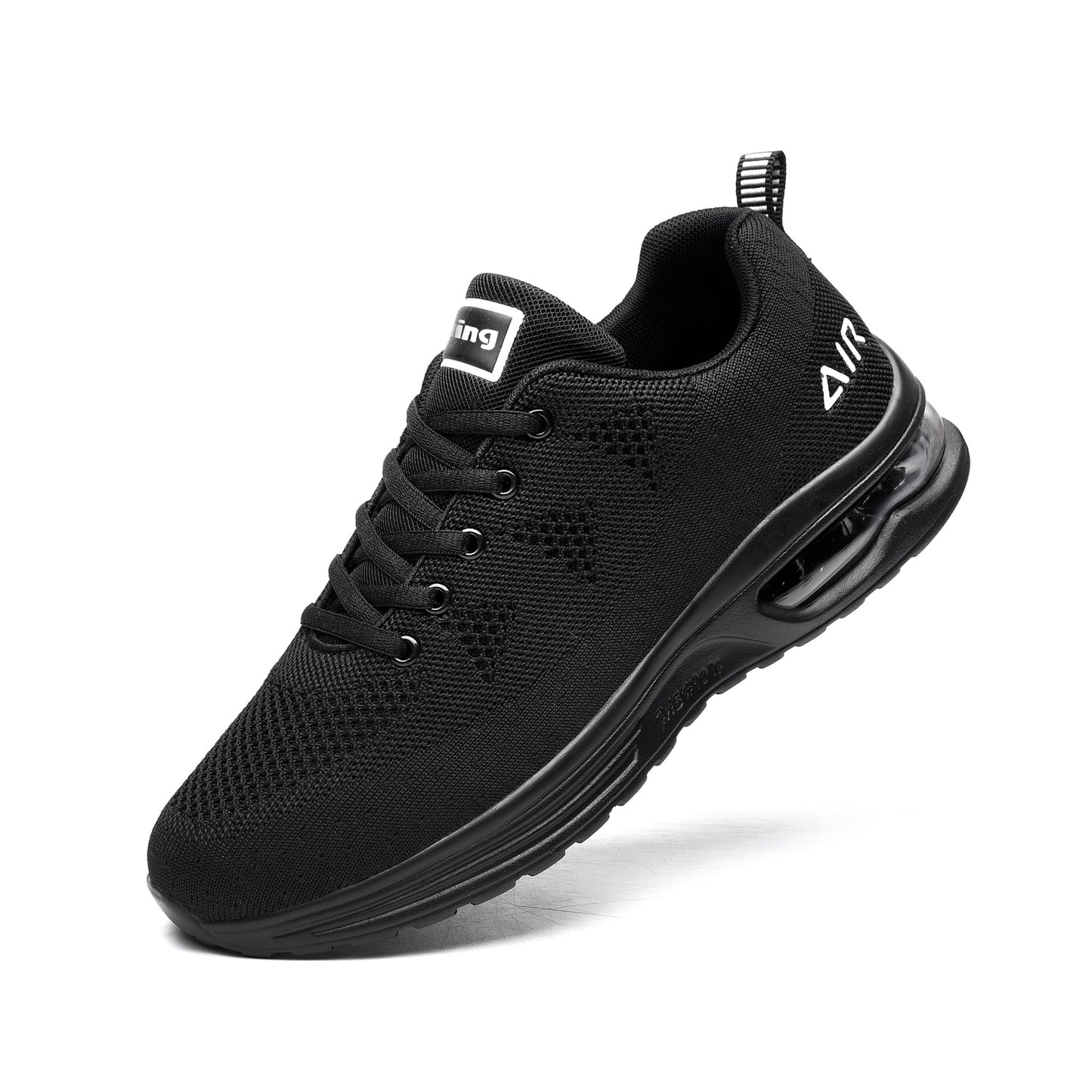 QAUPPE Mens Air Running Sport Shoes Breathable Athletic Tennis Sneakers Allblack US11