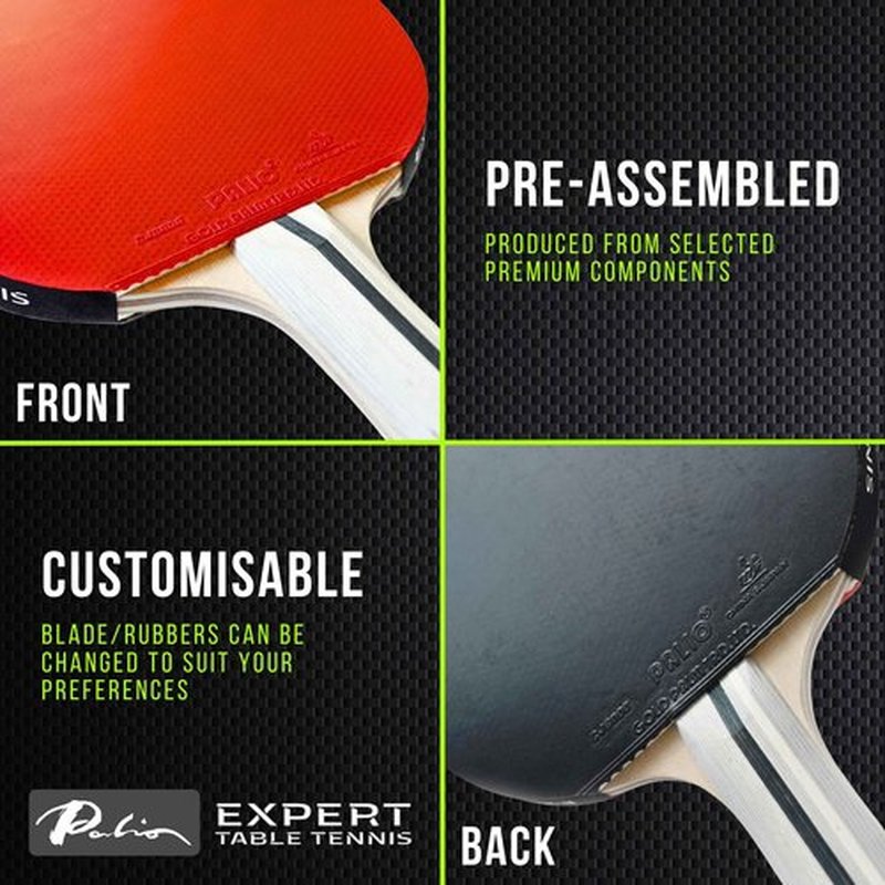 Palio Expert 3.0 Table Tennis Racket & Case | ITTF Approved High-Performance Ping Pong Rackets for Beginners | Maximum Spin & Control (Single Racket)
