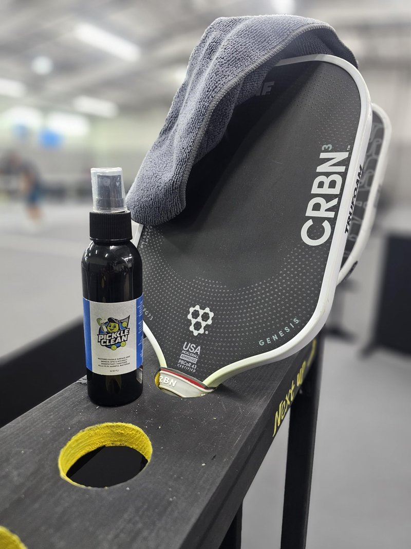 PickleClean Paddle Cleaner Spray – Restore Spin & Grip | Safe for Carbon Fiber & Kevlar | Removes Dirt, Sweat & Plastic Buildup | Fast-Drying, Veteran-Owned