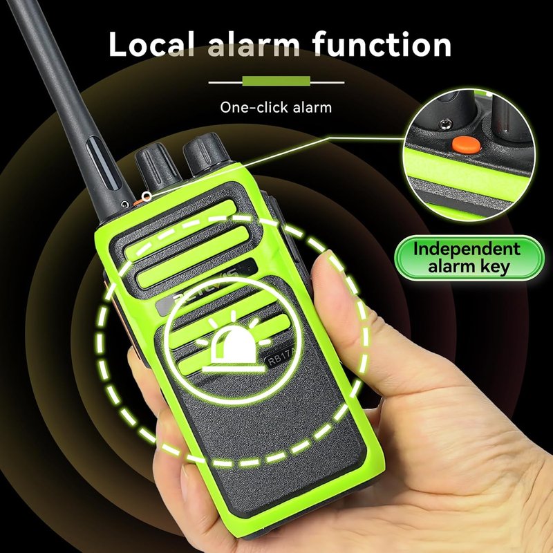 Retevis RB17A Two-Way Radios | Long Range GMRS Walkie Talkies with Earpiece - 2200mAh, 4 Pack for Security & Emergency Preparedness