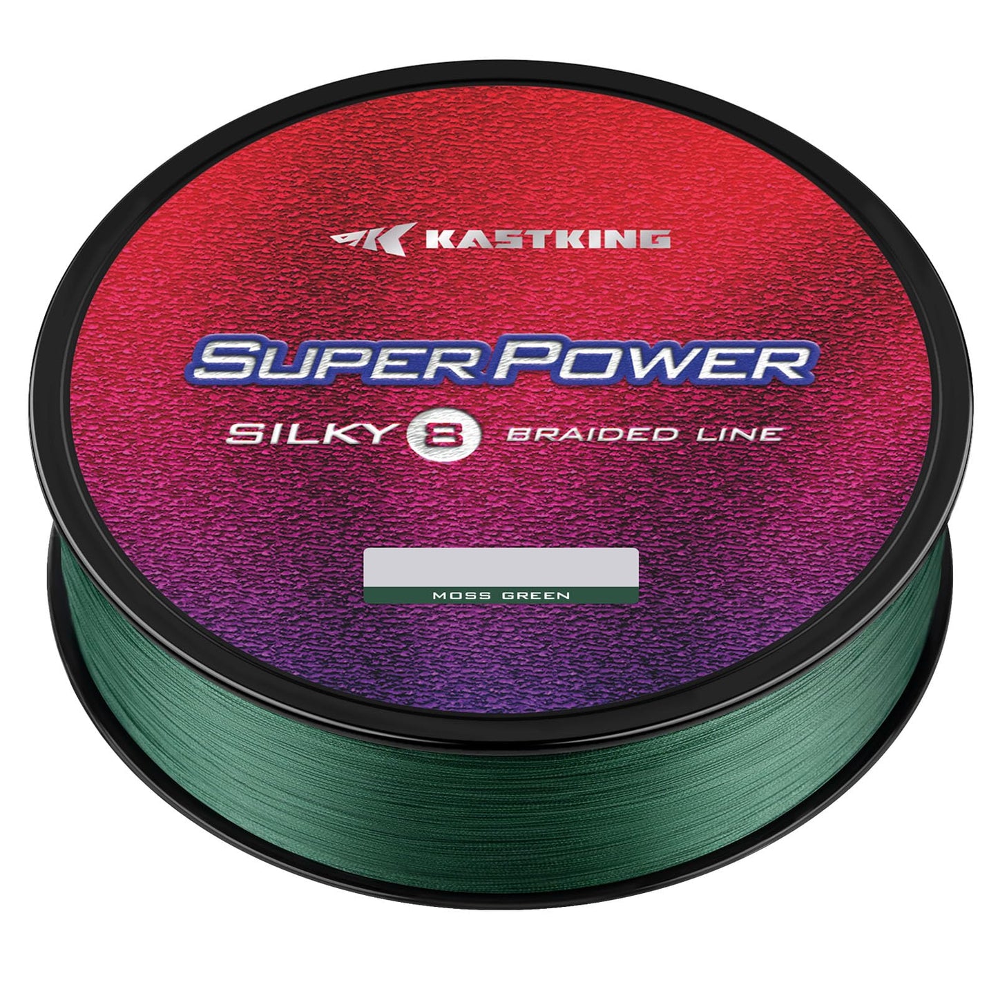 KastKing Superpower Silky8 Braided Fishing Line, Moss Green, 8 Strands, 40 LB, 300 Yds