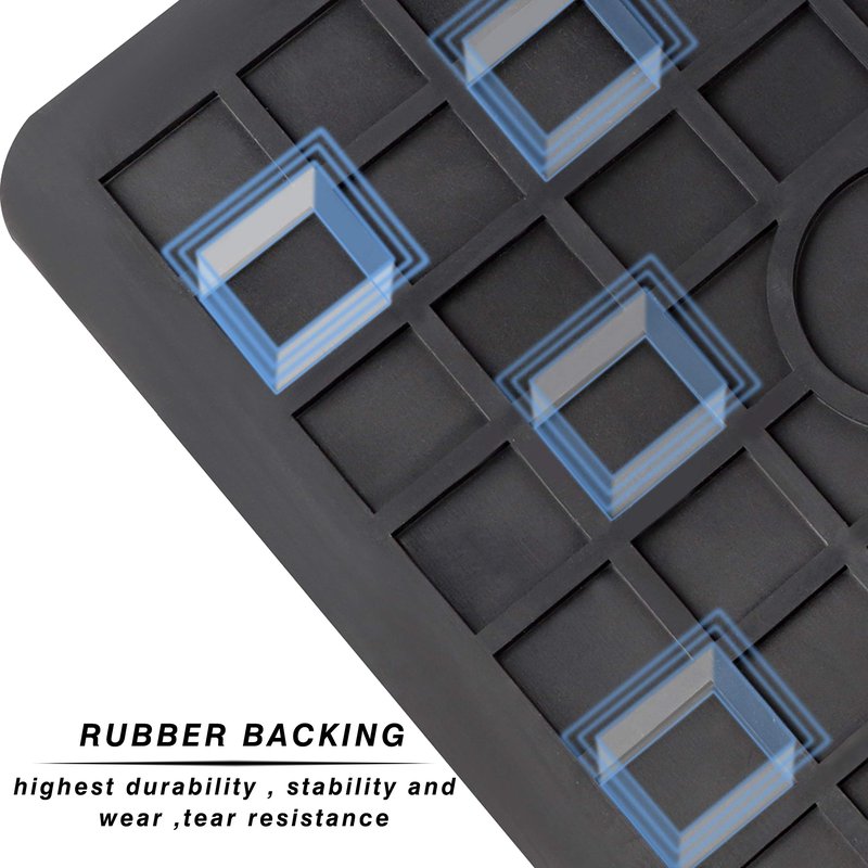 CHAMPKEY Premium Heavy-Duty Rubber Backing Golf Hitting Mat - Professional Alignment Practice Golf Mat Come with 1 Rubber Tee Holder and 9 Plastic Tees (16" x 25")