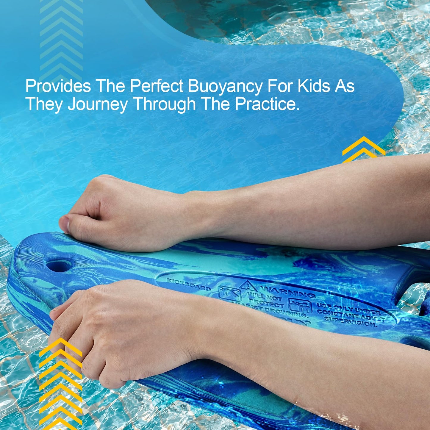 Fitply 2PCS Kick Board Swim for Adult & Kid - High Buoyancy Safety Swimming Kickboard | Swim Training Aid for Pool & Open Water | Kickboard Adult Swimming Training | EVA Material, BPA Free