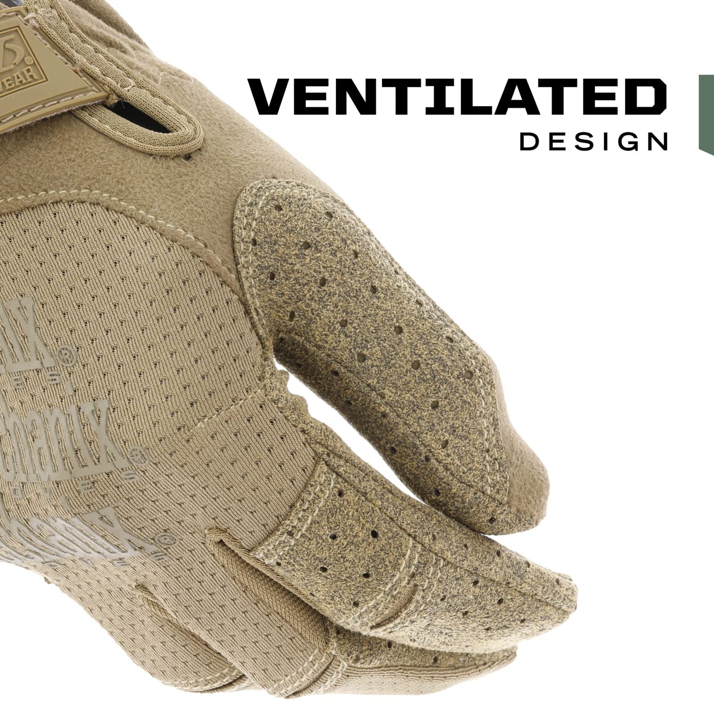 Mechanix Wear: Tactical Specialty Vent Tactical Gloves, Touch Capable, High Dexterity, Gloves for Airsoft, Paintball, and Field Work, Work Gloves for Men (Brown, Small)