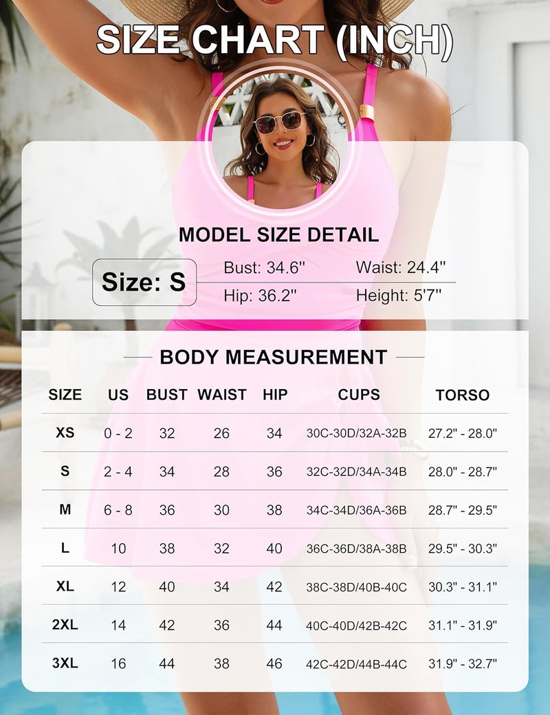 Blooming Jelly Women's Tummy Control One-Piece Swimsuit - Gold Metal Tie Knot Swim Dress