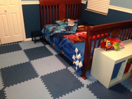 IncStores Premium Interlocking Foam Tiles (Lime Green, 12 Tiles) - Ideal for p90x, Insanity, Pilates, Yoga, Other Aerobic/Cardio Work Outs, and Kids playrooms