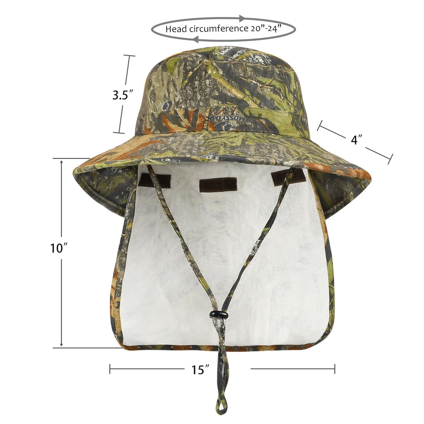 Catalonia Sun Hat for Men,Outdoor Wide Brim Hat with Neck Flap Cover for Fishing Hiking Safari Gardening
