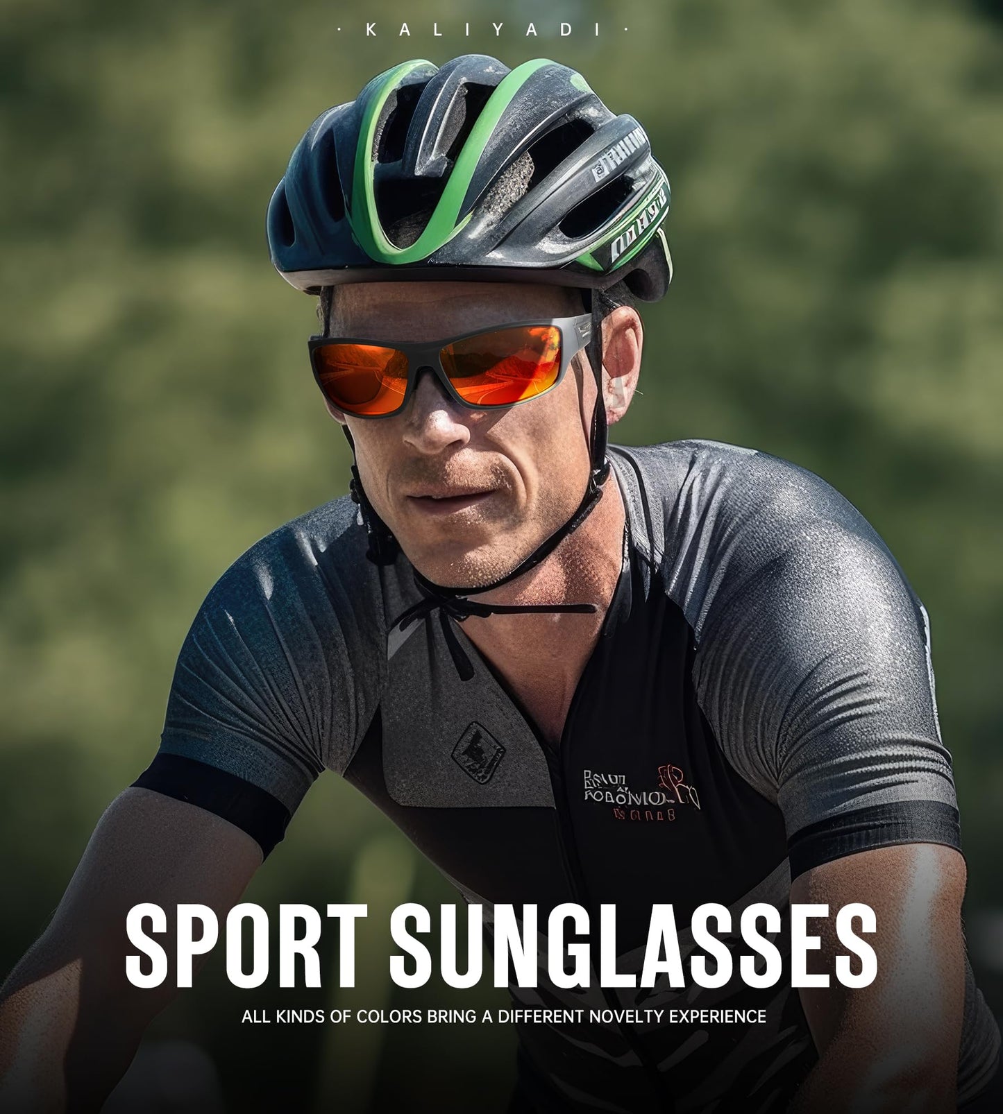 KALIYADI Sunglasses-Men Polarized Sports Sun-glasses: Mens Sunglasses Polarized UV Protection Driving Running Cycling Outdoor